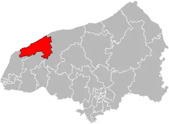 Кантон на карте департамента Приморская Сена