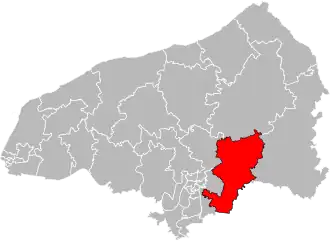 Кантон на карте департамента Приморская Сена