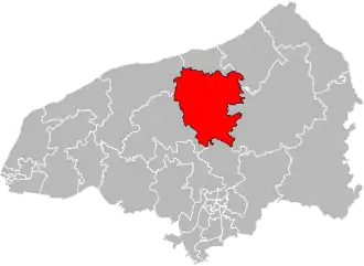 Кантон на карте департамента Приморская Сена