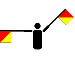 Q в семафорной азбуке