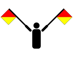 U в семафорной азбуке