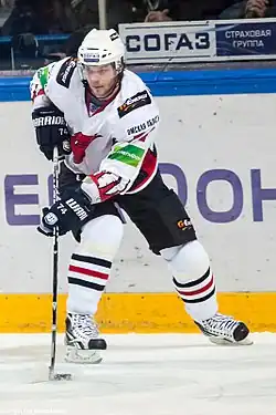Костицын в игре за омский «Авангард»