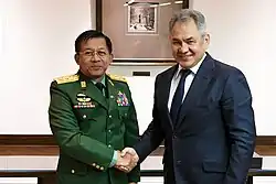 Встреча Мин Аун Хлайна и Сергея Шойгу. 24 апреля 2019 года