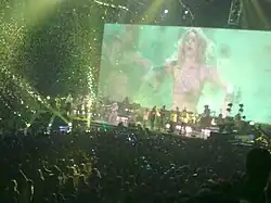 Шакира в Манчестере исполняет песню «Waka Waka (This Time for Africa)».