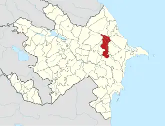 Шемахинский район на карте