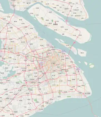 Шанхай на карте