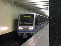 Прибытие поезда «Русич» на станцию