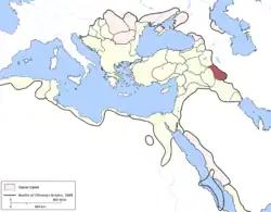 Эялет Шаразор в 1609 году.