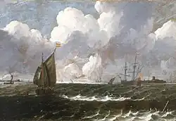 Судоходство в устье реки. 1650-е. Холст, масло. Королевские музеи, Гринвич, Лондон