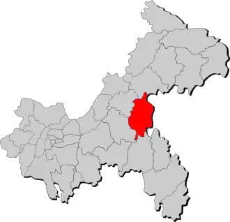 Шичжу-Туцзяский автономный уезд на карте