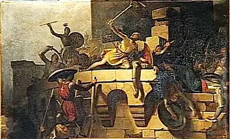 Гибель Альберика Клемана во время осады АкрыА.Э. Фрагонар)