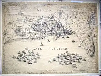 Французский и османский флоты перед Ниццей