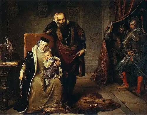 «Екатерина Ягеллон с сыном Сигизмундом в тюрьме Грипсхольм», 1859 г.