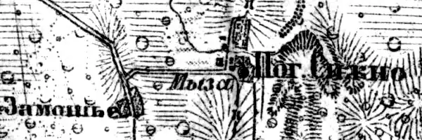 Погост и мыза Сижно на карте 1919 года