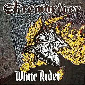 Обложка альбома Skrewdriver «White Rider» (1987)