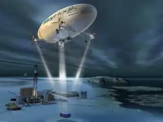 Концепт экспериментального гибридного дирижабль-вертолёта SkyHook JHL-40