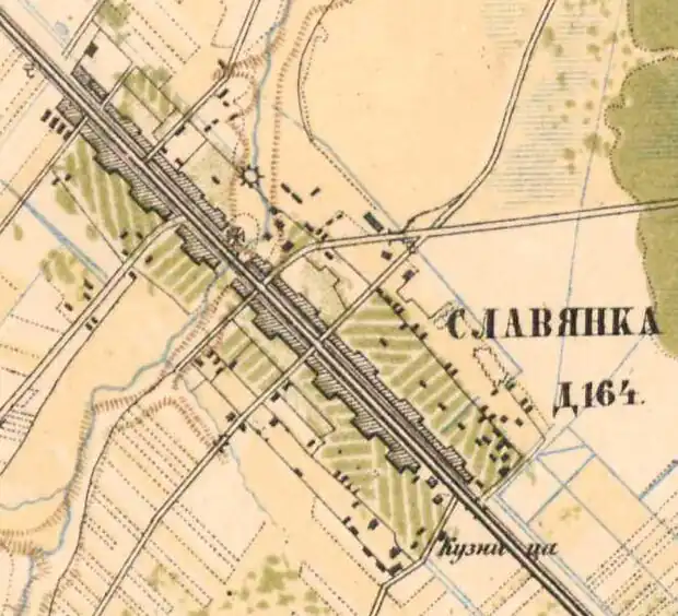 План деревни Московская Славянка. 1885 год