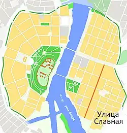 На карте города