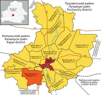 Беличский сельсовет на карте