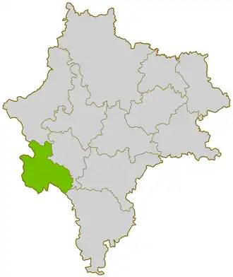 Краснинский уезд на карте