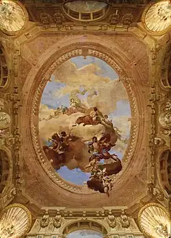 Потолочная фреска с изображением аллегории четырёх сезонов
