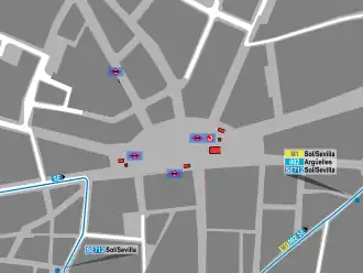 на карте города