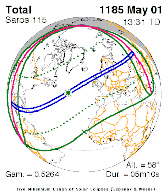 Солнечное затмение1 мая 1185 года
