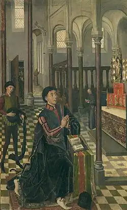 Хорхе Инглес. Алтарь Отшельника из Фуэнсанто. Панель с изображением Диего Уртадо де Мендоса