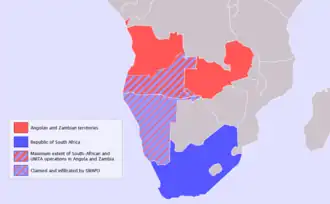 Районы боевых действий в ходе Пограничной войны
