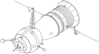 Союз 7К-Т после модификации, обеспечивал доставку на орбиту двух космонавтов в скафандрах «Сокол», солнечные батареи отсутствуют.