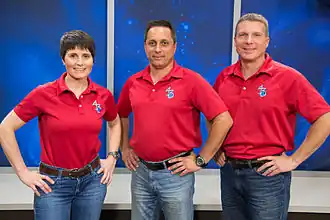 Слева направо: С. Кристофоретти, А. Шкаплеров и Т. Вёртс