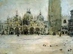 В. А. Серов. Площадь Святого Марка в Венеции. 1887. Холст, масло. Государственная Третьяковская галерея, Москва