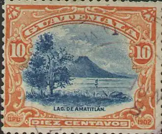 1902: озеро Аматитлан и вулкан Пакая (Mi #115; Yt #124)
