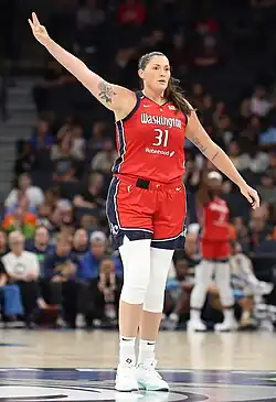 Долсон в игре за «Вашингтон Мистикс» против «Миннесота Линкс» (15 августа 2024 года)