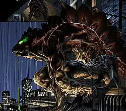 Стегрон в комиксе The Sensational Spider-Man vol. 2 #27 (Август 2006)Художник — Ангел Медина.