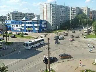 Перекрёсток улицы Воровского и проспекта Строителей