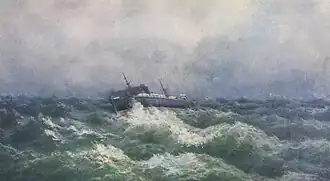 Пароход «Москва» в бурю (1884)