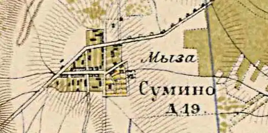 План деревни Сумино. 1885 год