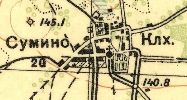 План деревни Сумино. 1930 год