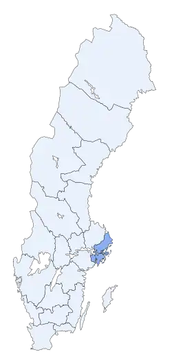 Лен Стокгольм на карте