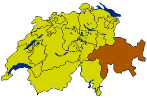 Граубюнден на карте