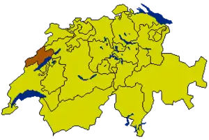 Республика и кантон Невшатель на карте