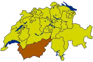 Вале (Валлис) на карте