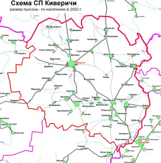 Сельское поселение Киверичи на карте