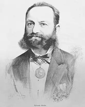Сильвестр Крнка. Портрет кисти Яна Вилимека, 1884 год