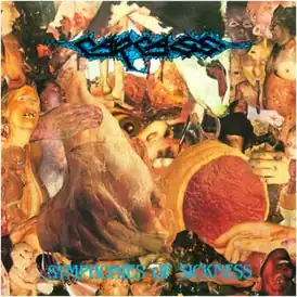 Обложка альбома Carcass «Symphonies of Sickness» (1989)
