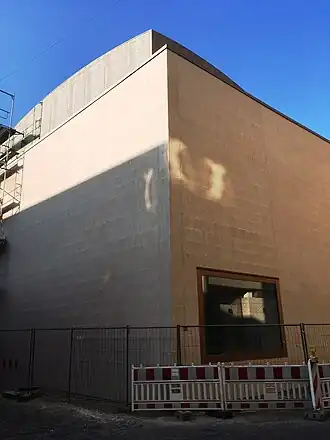 Строящееся здание синагоги в Регенсбурге, ноябрь 2018 года