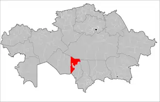 Сырдарьинский район на карте