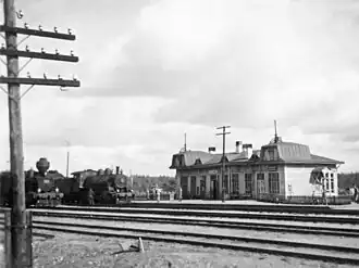 Станция Свирь во время финской оккупации, 1942 год