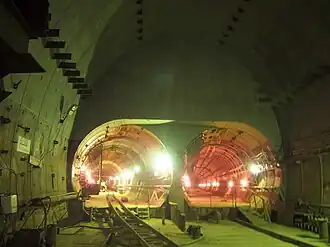 Строящаяся камера съездов в одной из выработок транспортной системы Трансинжстроя в Москве